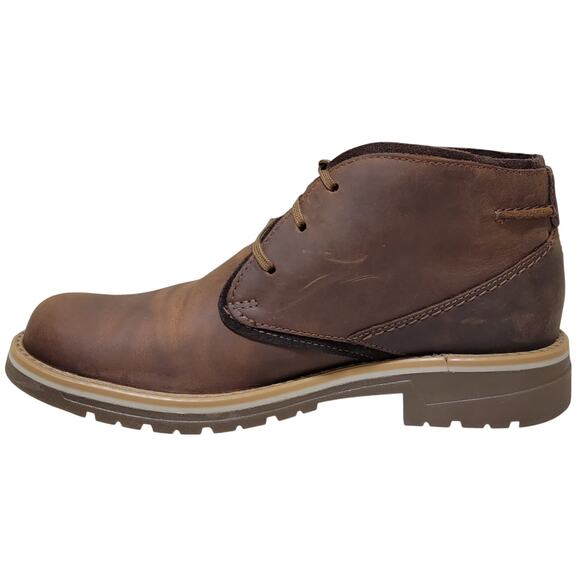 Clarks Men Morris Peak Waterproof Chukka Boot Size US 7.5M Beeswax Brown Leather main image 4